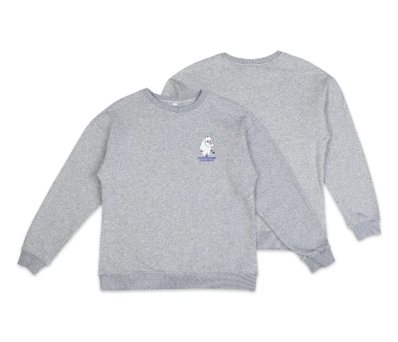 Moomintroll's Flower Crewneck College Unisex - Light Grey