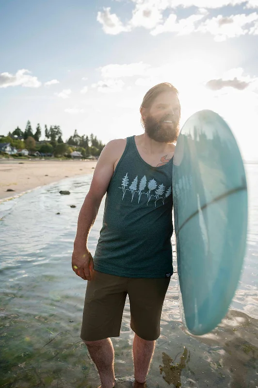 TREELINE- Mens Eco Tank - Heather Green