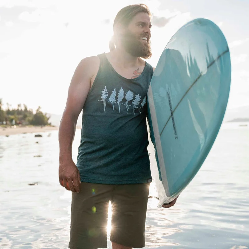 TREELINE- Mens Eco Tank - Heather Green