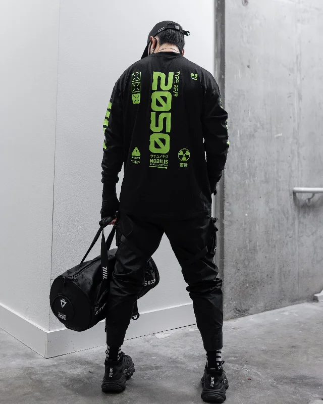 Y-2050 Black Lime Long Sleeve T